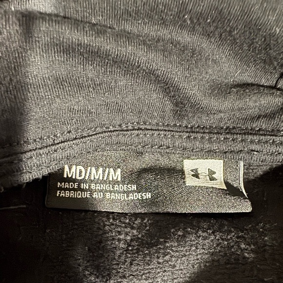 Under Armour Classic Boxed Logo Pullover Hoodie Sweatshirt Black Men’s Medium - Picture 5 of 7